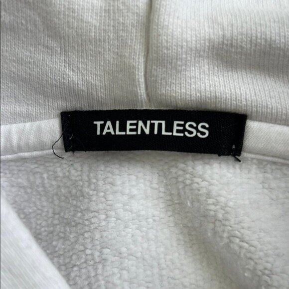 TALENTLESS Hoodie in White - S - Picture 5 of 6
